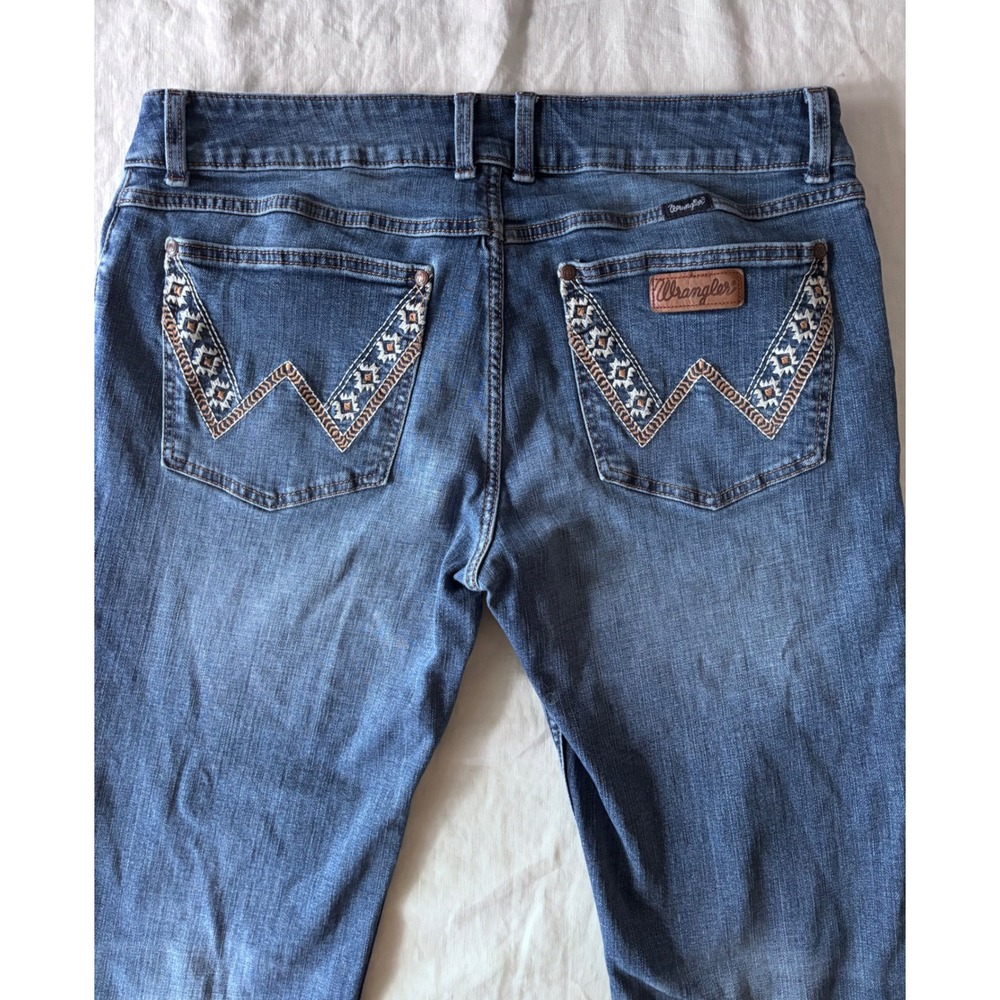 Wrangler Retro Sadie Bootcut Jeans Western Embroidered - SIZE 34 x 34 - Picture 11 of 14